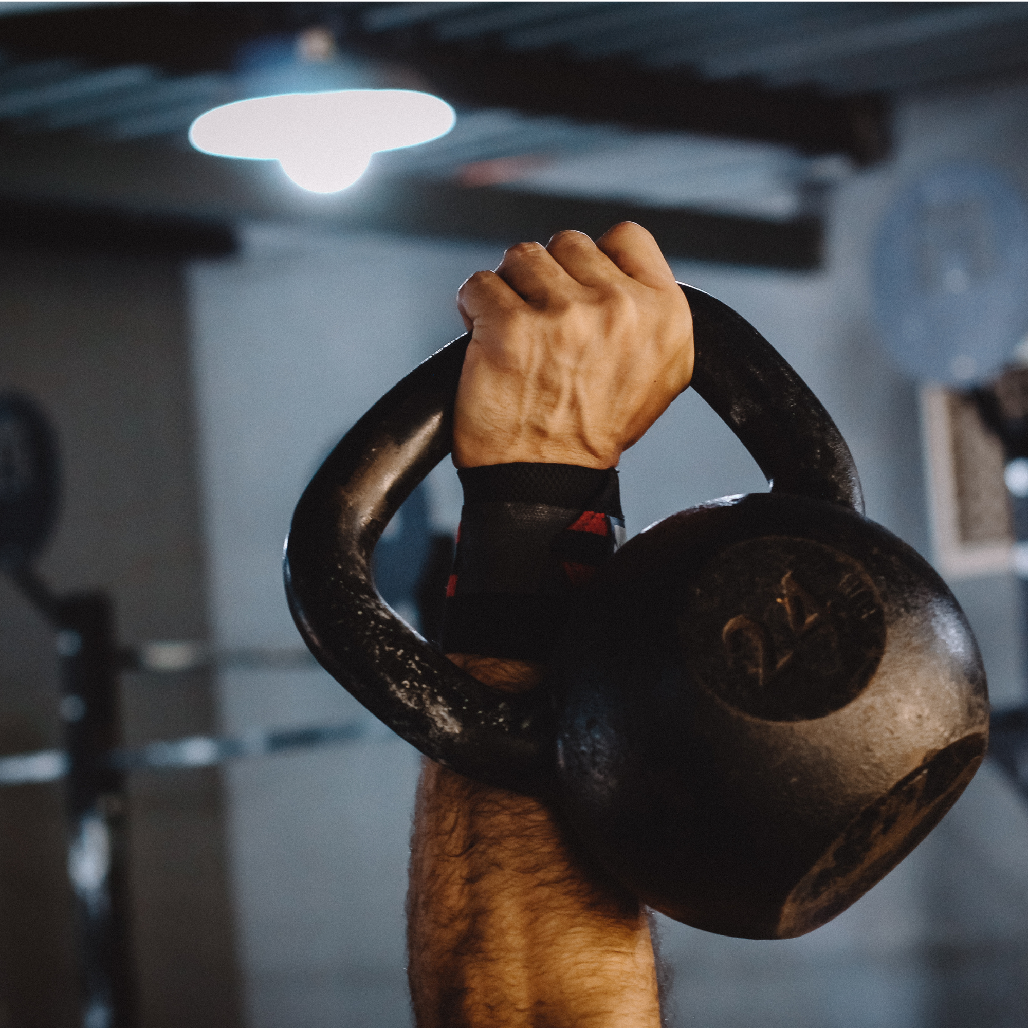 Functional barbell and conditioning workout setup